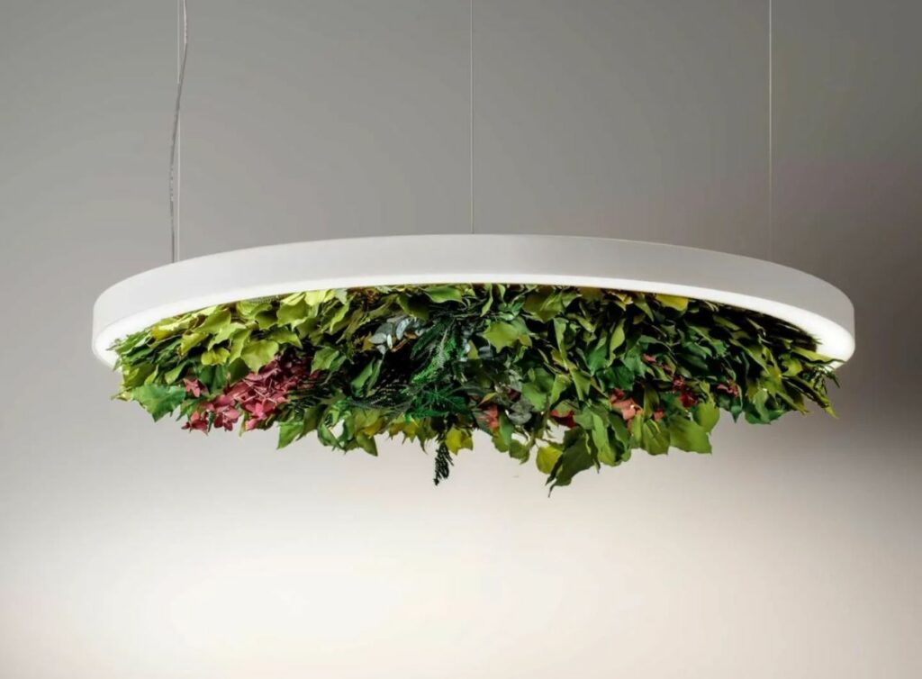 OLEV to Unveil Ceiling Lights with Upside-Down Gardens at Salone 2023