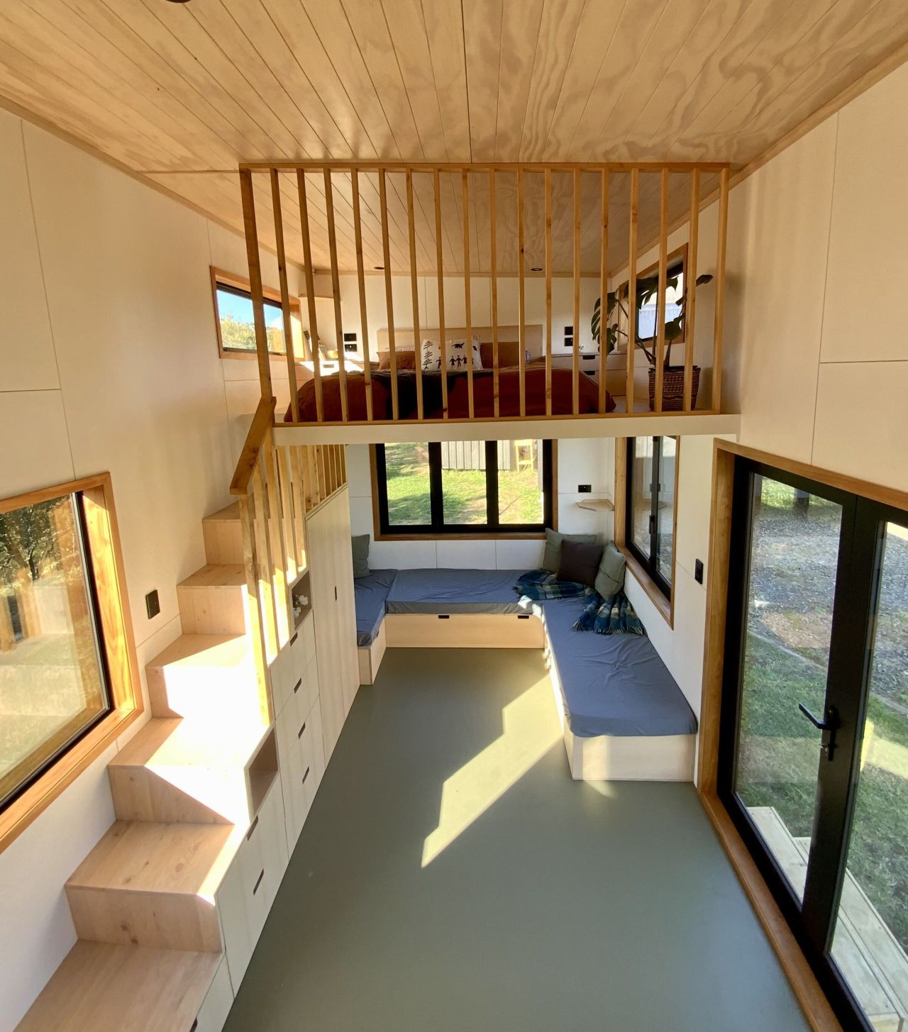 INDI’s Tiny House with Two Staircases to the Loft Bedrooms