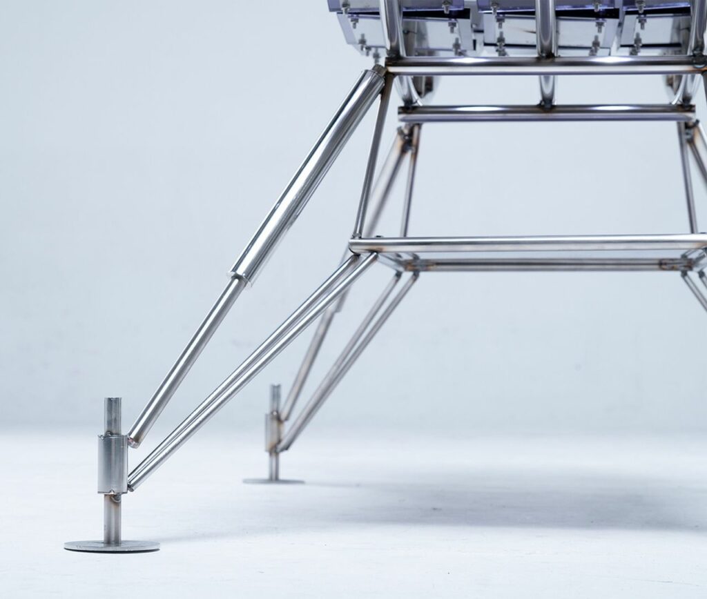 ya-18 STOOL by Beomseok Chae is made of acrylic and stainless steel