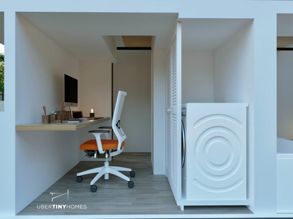 Office of Casa del amor tiny house by Uber Tiny Homes