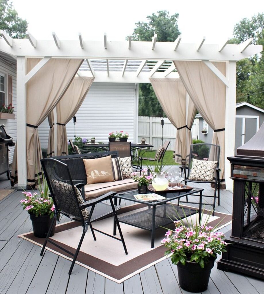 Classic Pergola with Curtains