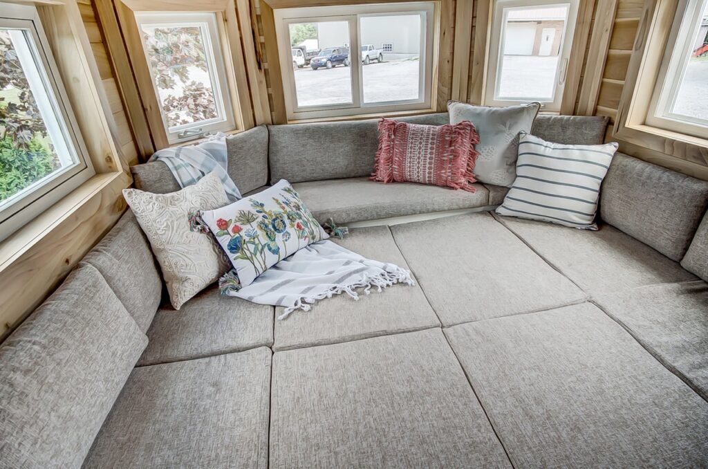 Clover Tiny House - Living Room Turned into Bedroom