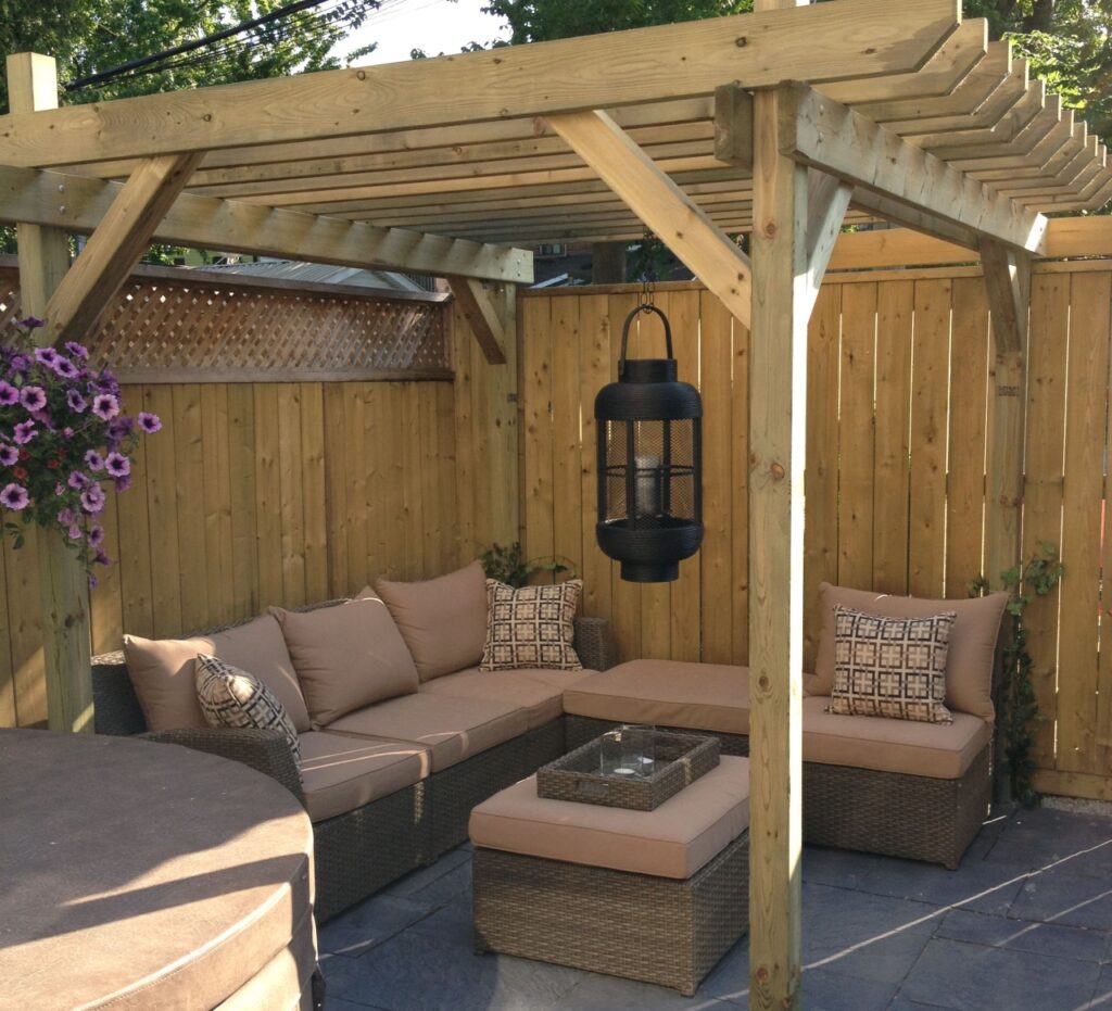 Corner Wooden Pergola