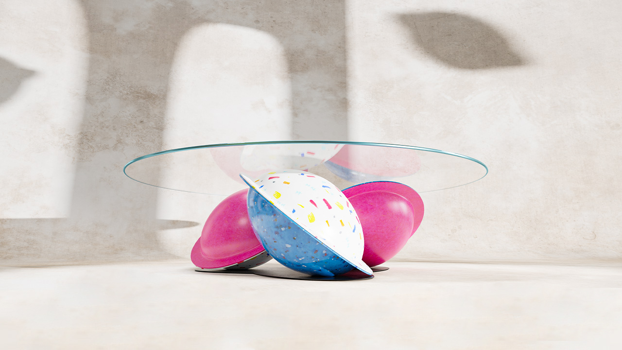 Flying Saucer Coffee Table Beckons the '70s Maximalist Nostalgia