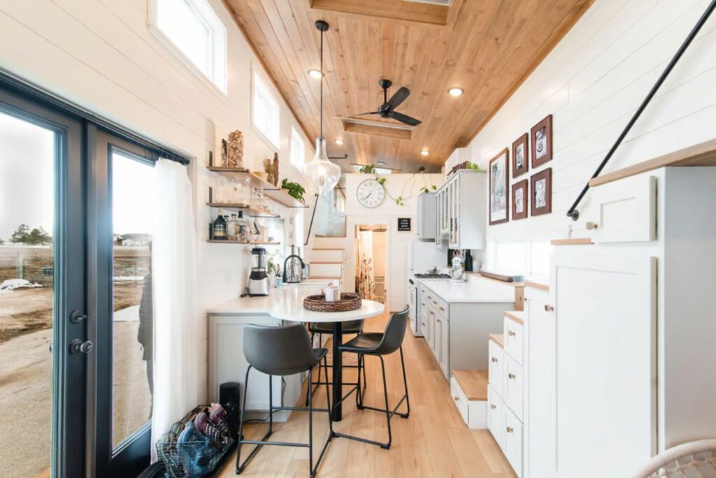 Jen’s 34′ x 10′ Tiny Home interior