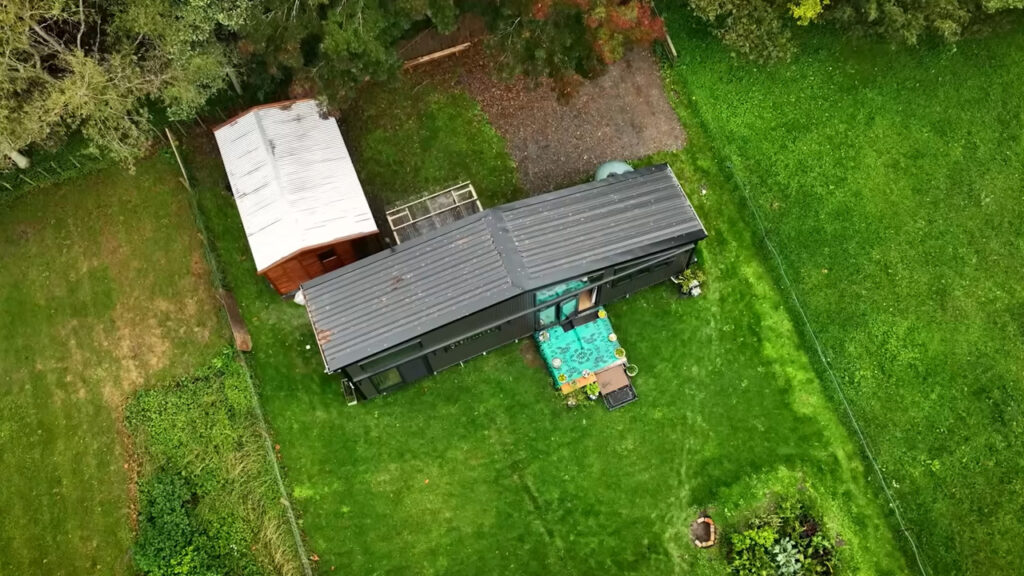 Roof of New Zealand's biggest tiny house