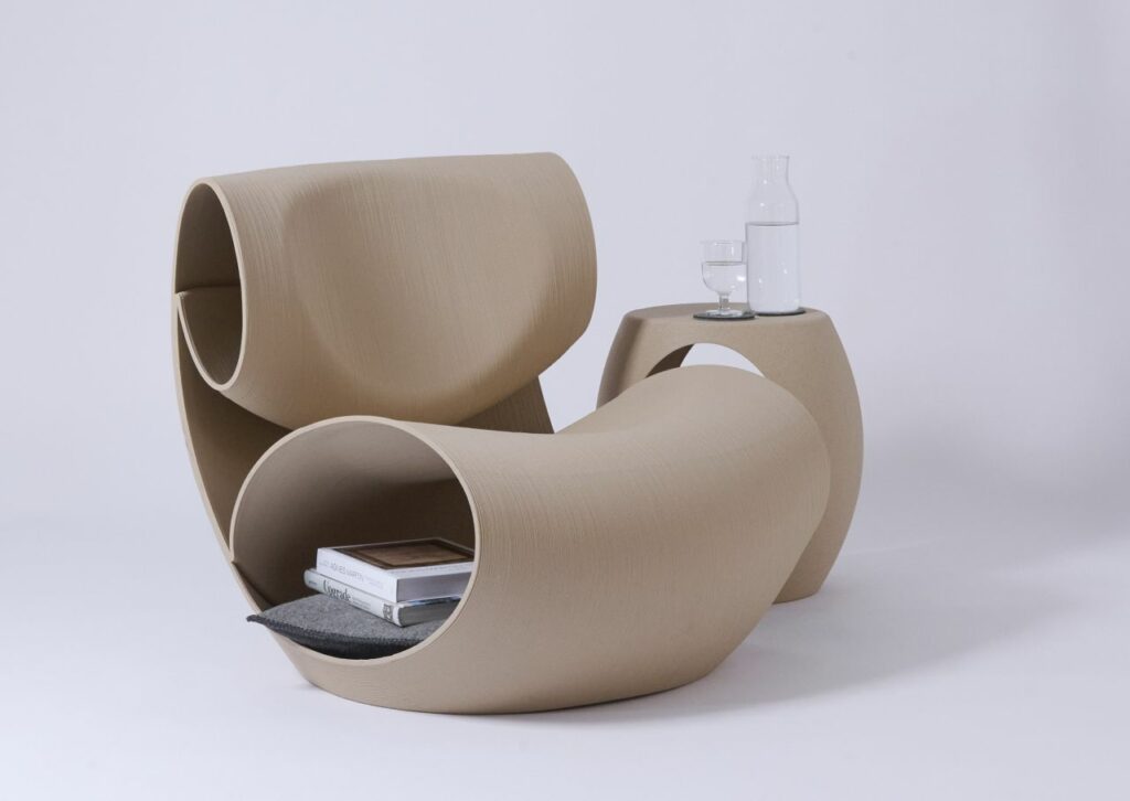 Loom 3D Printed Chair by Peter Otto Vosding