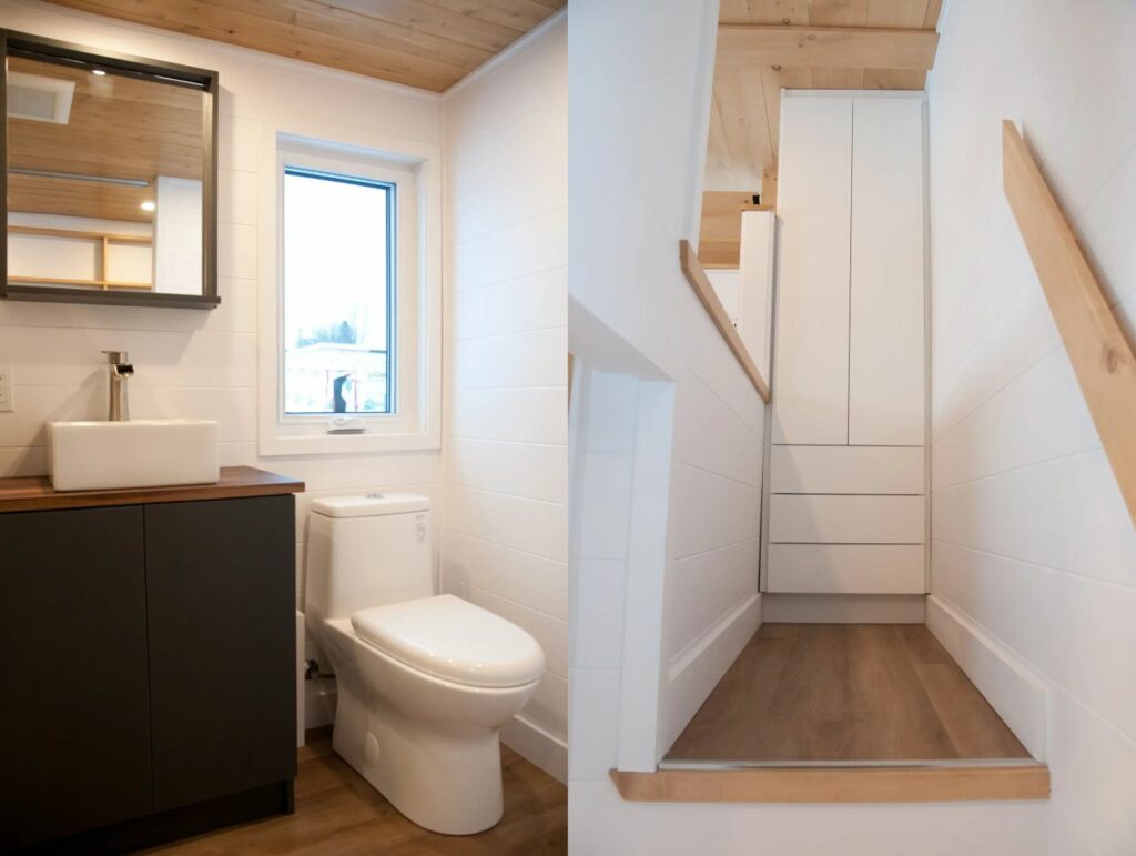 Bathroom of Minimaliste's tiny house