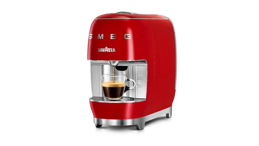 smeg lavazza Modo Mio Coffee Machine In Red Plus 32 Coffee Pods