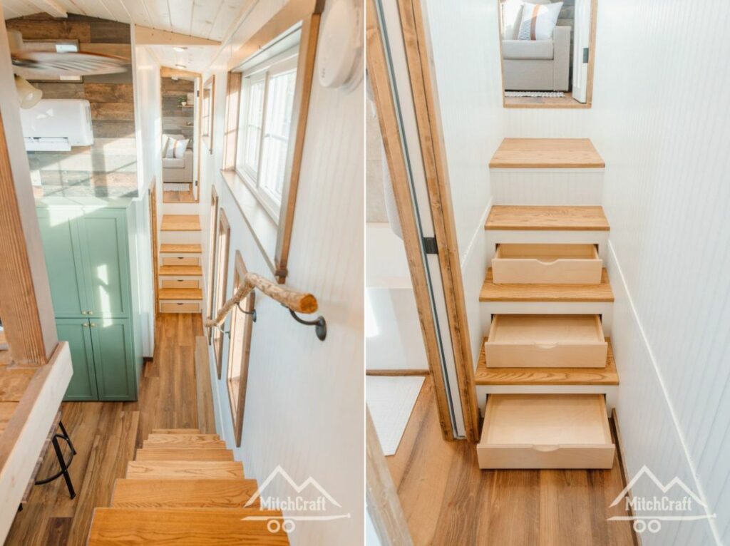 Summer’s 32′ x 8′ Tiny Home by MitchCraft Tiny Homes