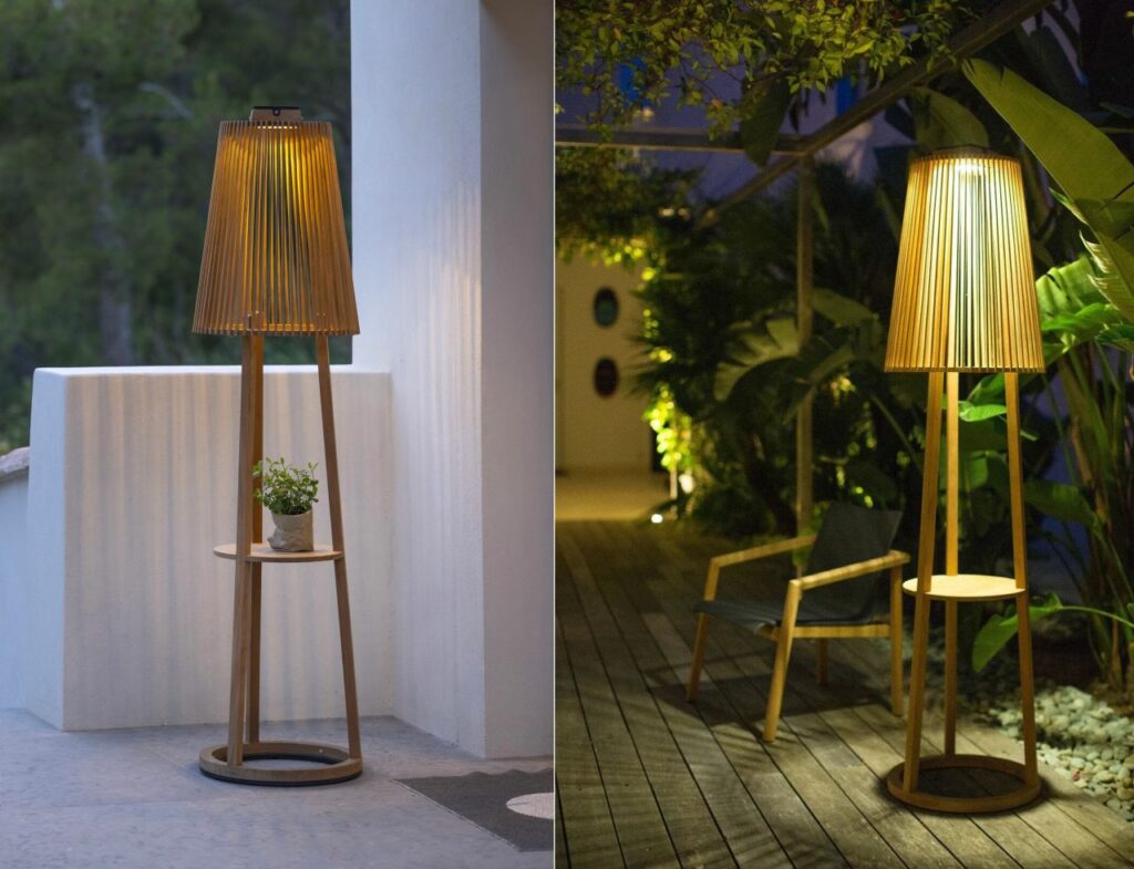 Tecka Solar Floor Lamp by Les Jardins