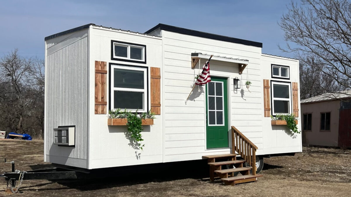 The Tiny House With Farmhouse Vibe has Twin Lofts