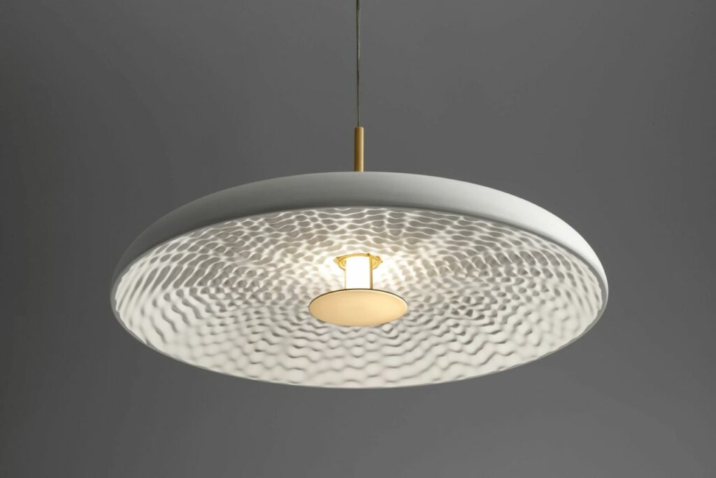 This Unique Lamp Mimics Water Ripples Effect in Plaster 