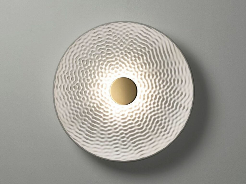 This Unique Lamp Mimics Water Ripples Effect in Plaster