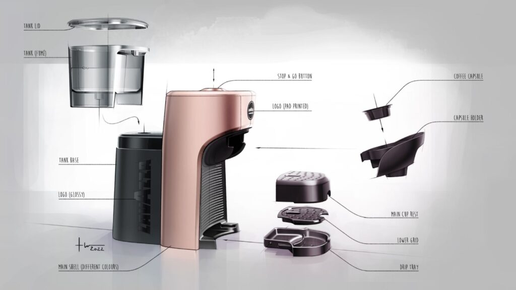 Lavazza's Tiny Eco Coffee Machine is Made From Recycled Plastic