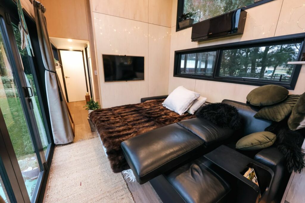 Interior of New Zealand's biggest tiny house