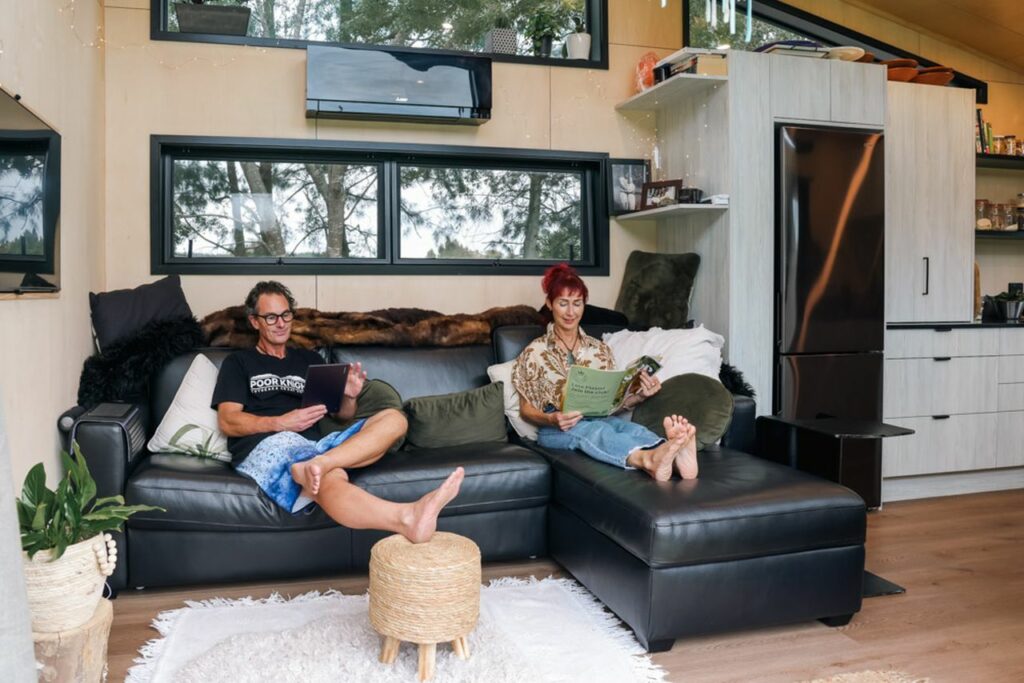 Interior of New Zealand's biggest tiny house