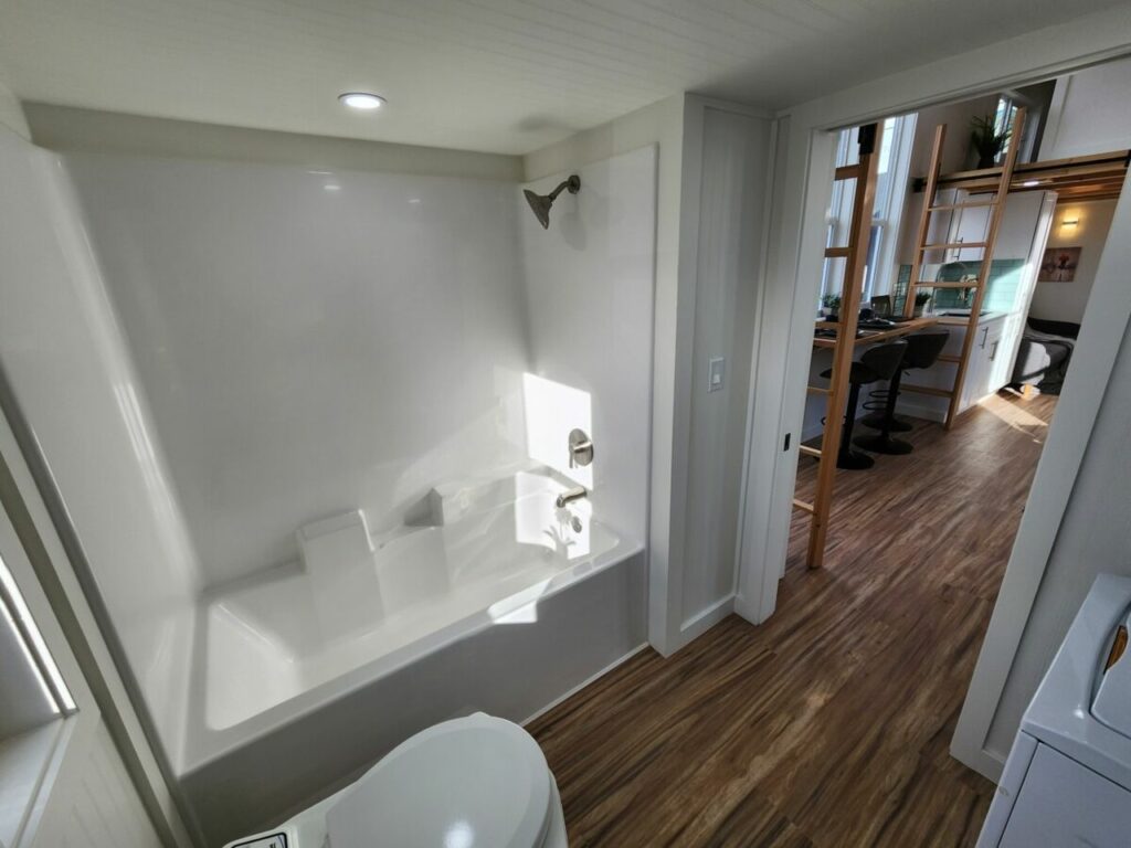 Bathroom of Yukon tiny house by Tiny Mountain Houses