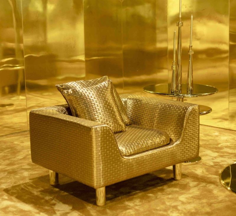 gold furniture collection by Dolce-Gabbana