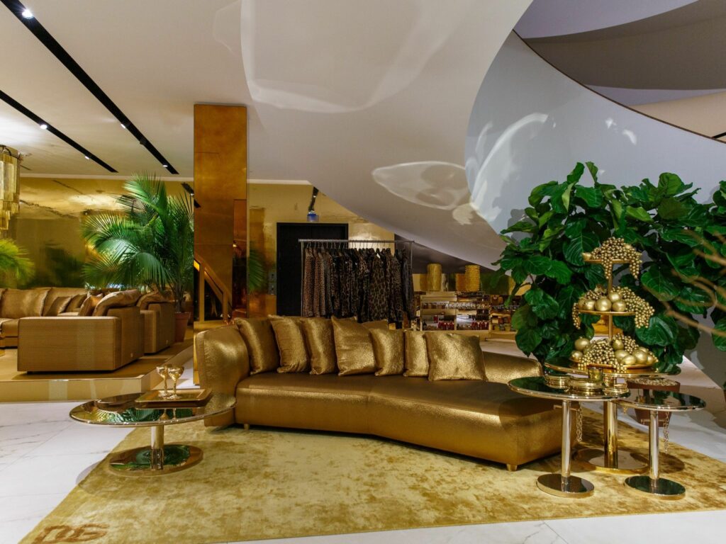 gold furniture collection by Dolce-Gabbana