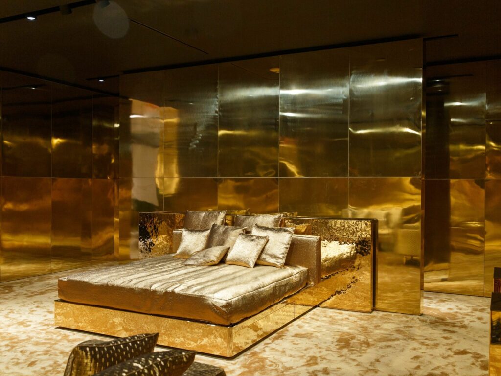 gold furniture collection by Dolce-Gabbana