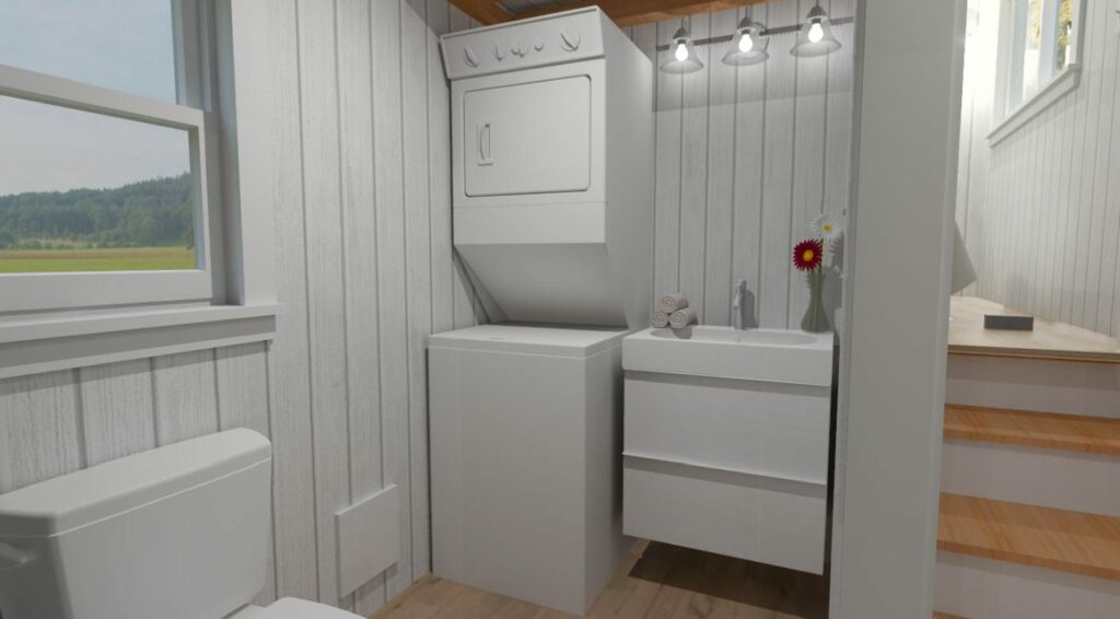 Bathroom of Ozonia tiny home