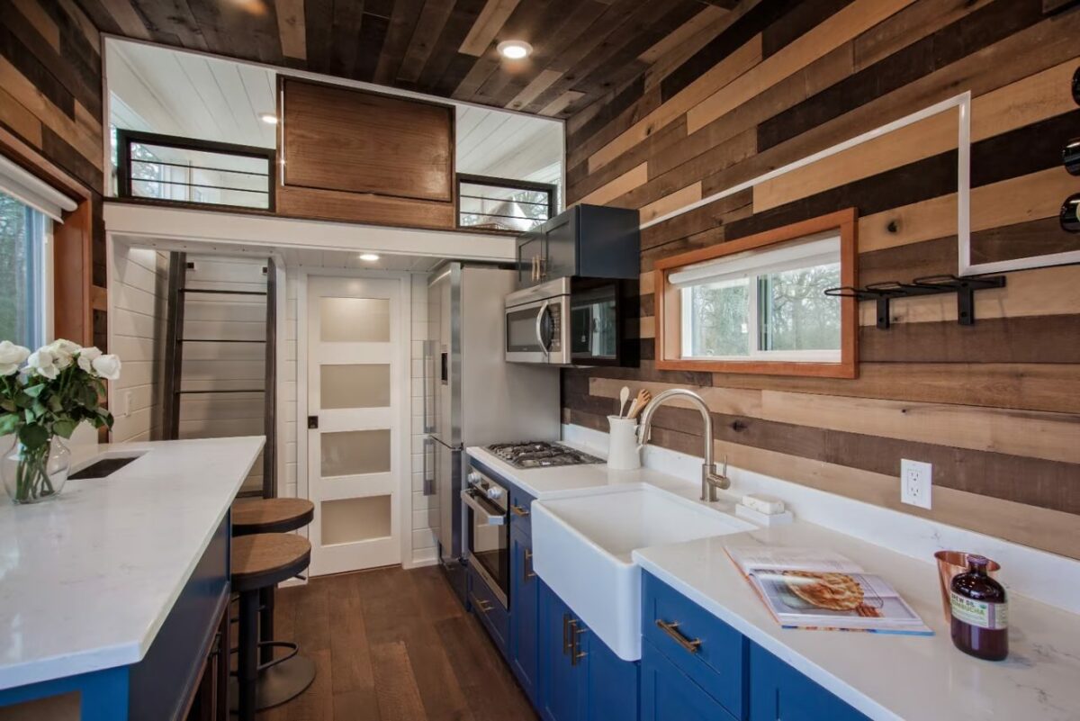 Breezeway High-Tech Tiny Home Features Garage-Style Door