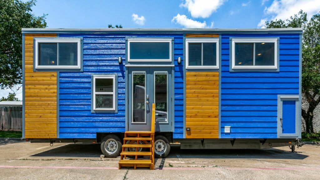Chuy’s House – Homesteader Deluxe Has Two Loft Bedrooms Accessible via Storage Stairs Chuys House by Indigo Tiny Homes - Tiny Home on Wheels