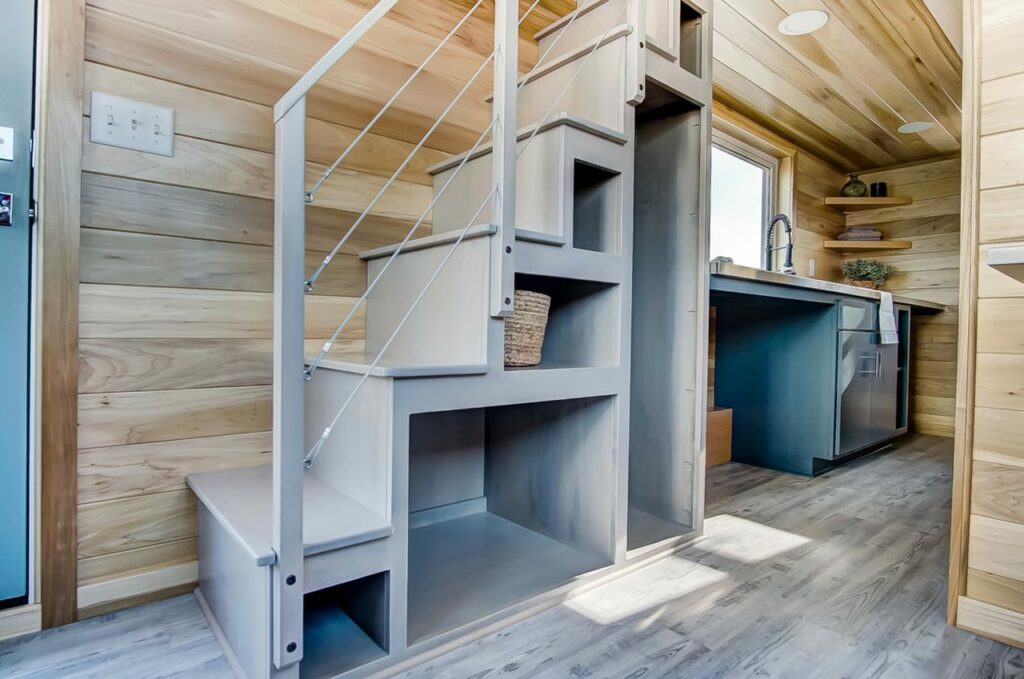 Custom stairs with built in storage