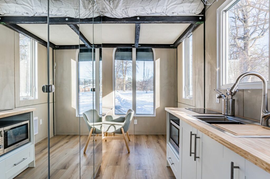 Elevate tiny house by Acorn Tiny Homes