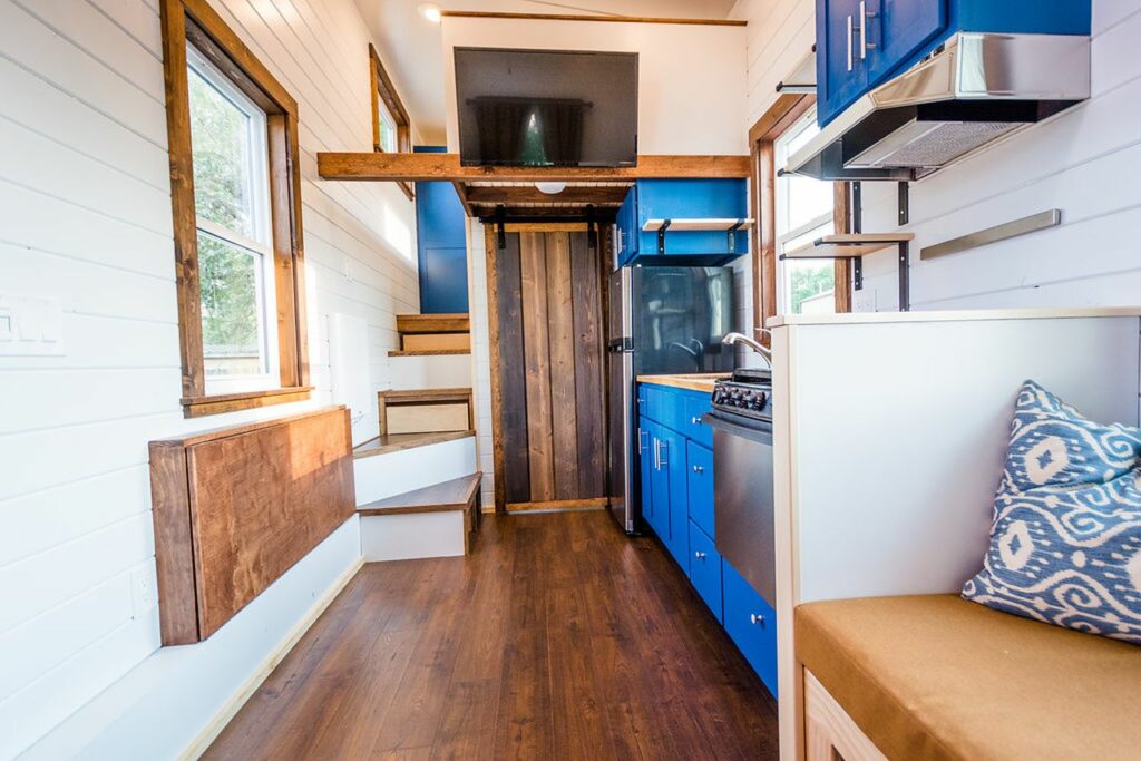 Interior of Julia’s 20′ x 8′ Tiny Home