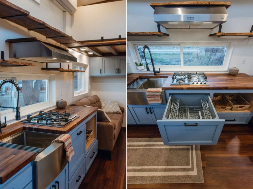 Kitchen of MitchCraft Tiny Homes