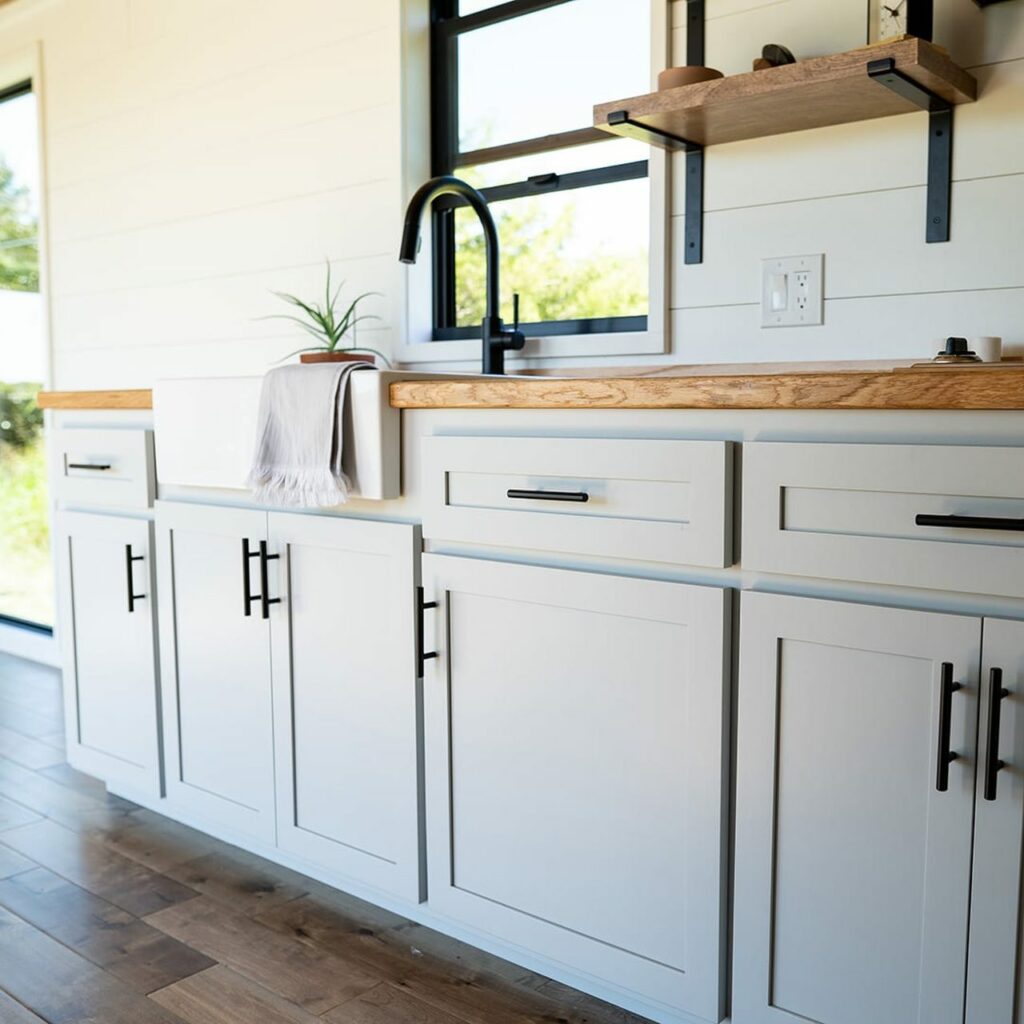 Kitchen of Etowah tiny house