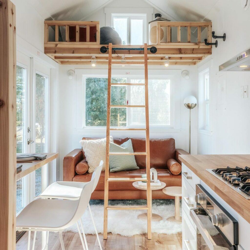 Light-filled Interior of NAPA Tiny Home