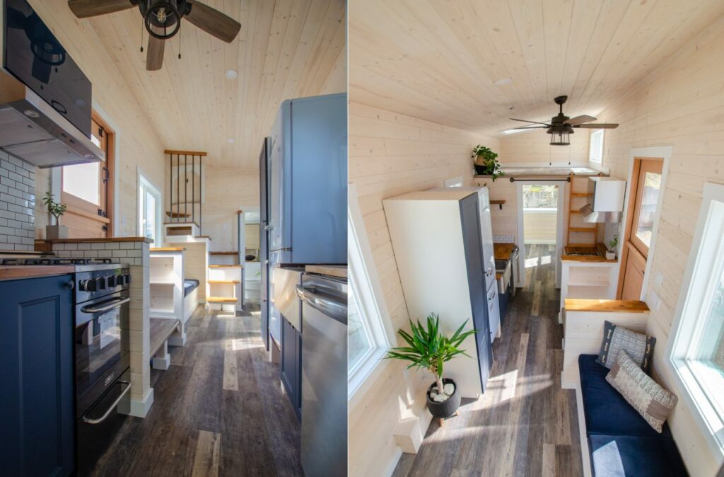 Light-filled Interior of the Burrow Tiny House