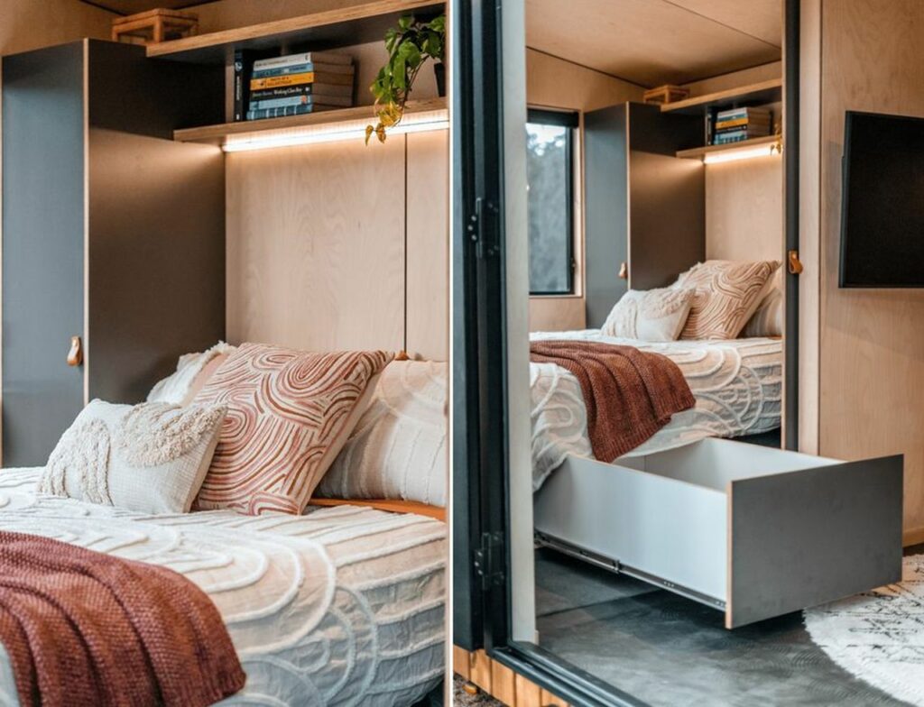 Bedroom of Luna tiny house