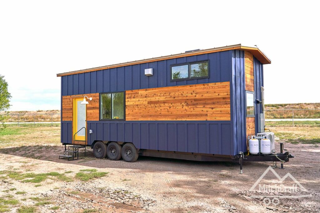 Exterior of Meredith’s 28′ x 10′ Tiny Home by MitchCraft