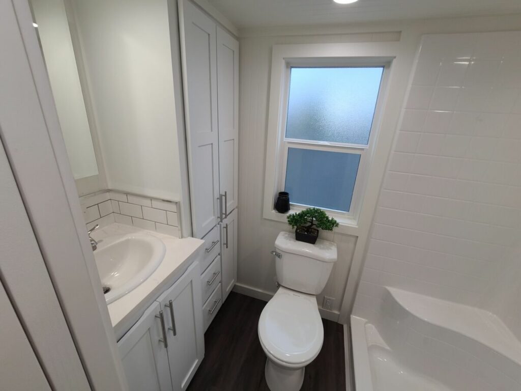 Bathroom of Mt Bachelor tiny house by Tiny Mountain House