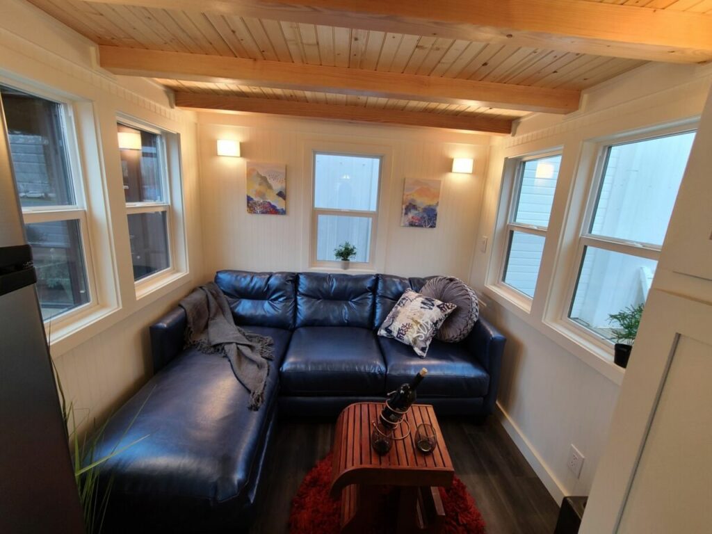 Flex room of Mt Bachelor tiny house by Tiny Mountain House