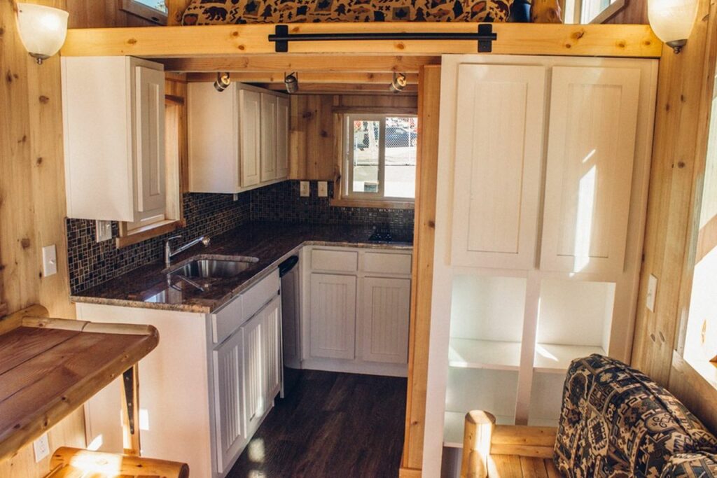 Kitchen of Mt. Everest tiny house by Tiny Mountain Houses