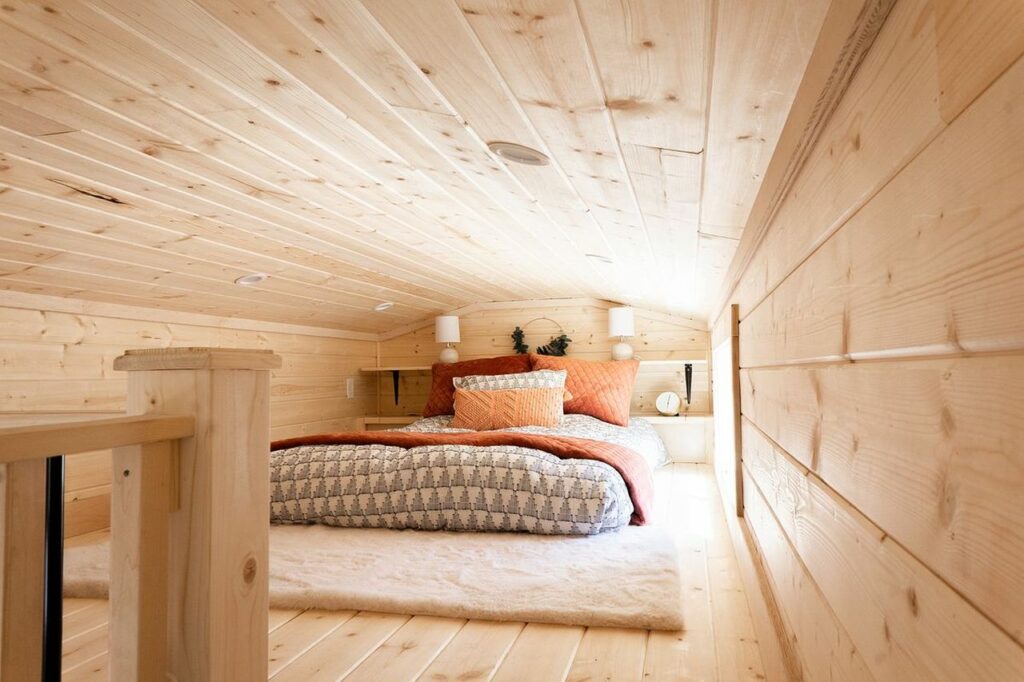 Bedroom of Roanoke tiny house