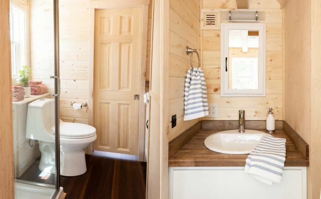 Bathroom of Roanoke tiny house