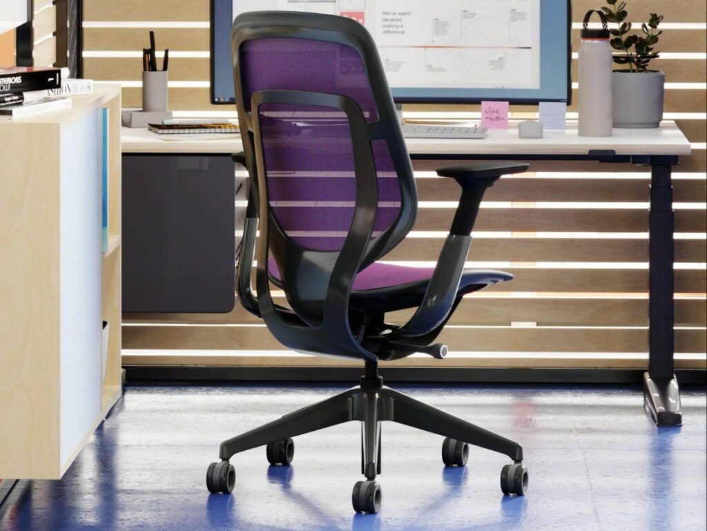 Steelcase Karman Ergonomic Mesh Office Chair Responds to Body Movements