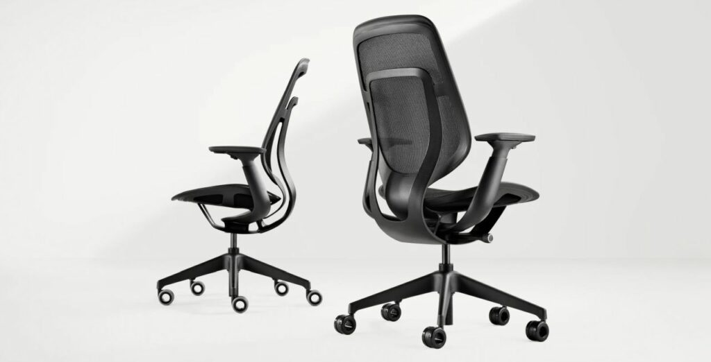 Steelcase Karman Ergonomic Mesh Office Chair Responds to Body Movements