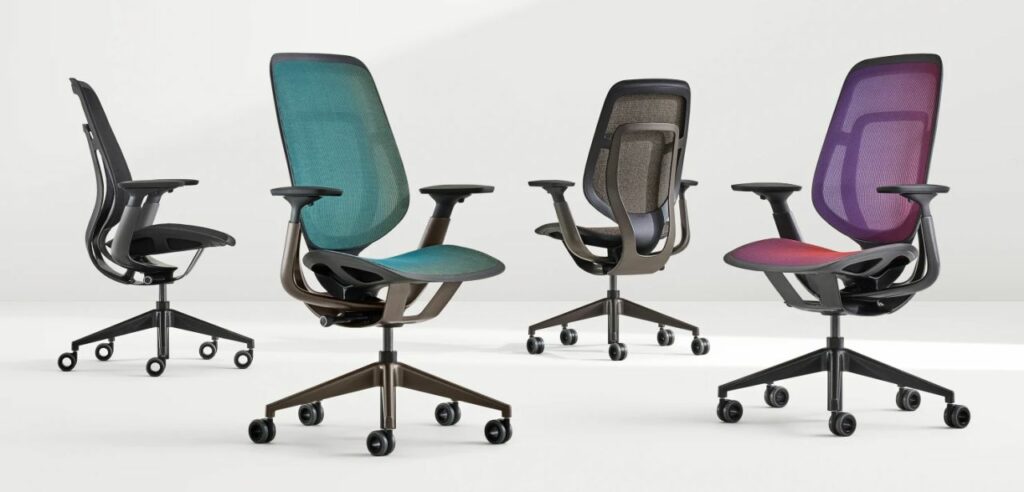 Steelcase Karman Ergonomic Mesh Office Chair Responds to Body Movements