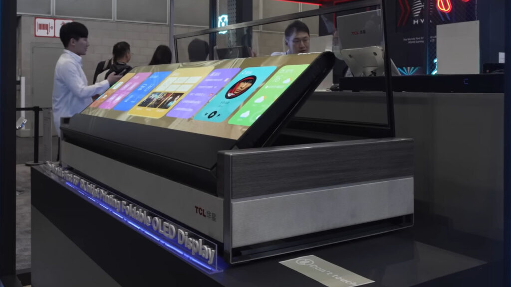 TCL Folding OLED display that turns into coffee table