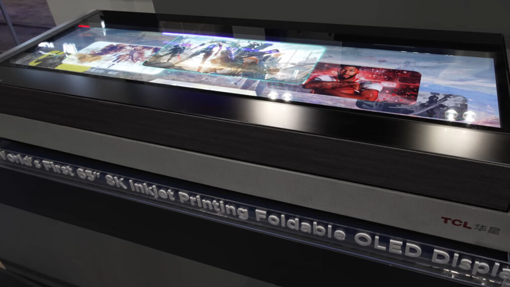 TCL Folding OLED display that turns into coffee table