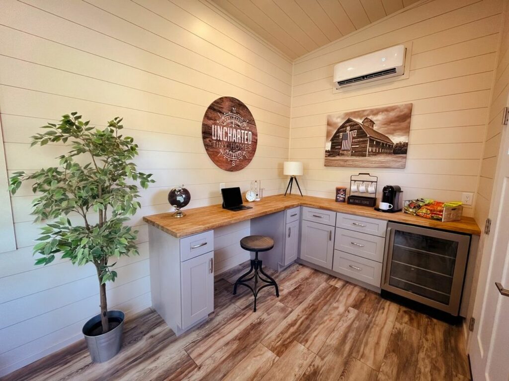 The Office tiny home by Uncharted Tiny Homes