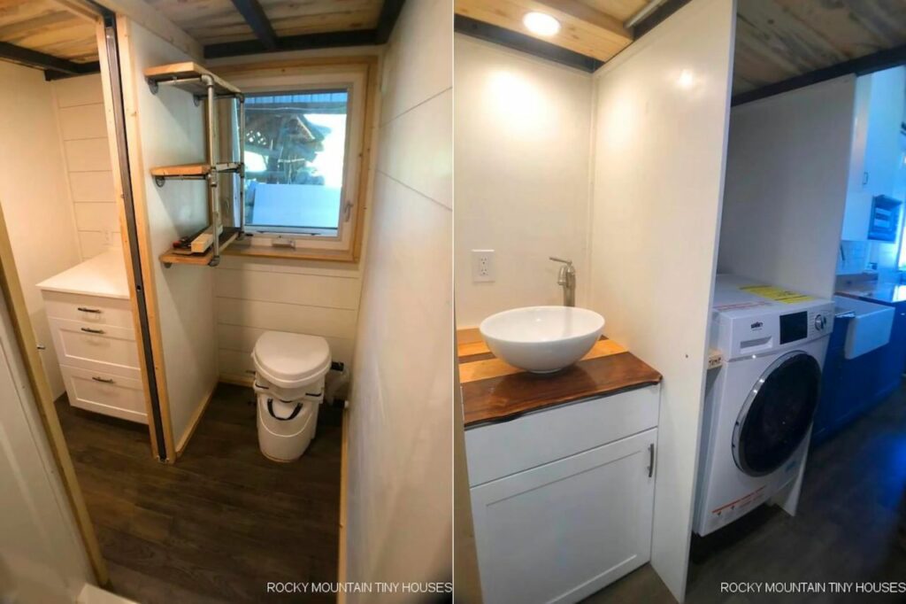 Bathroom of Timberwolf Tiny House by Rocky Mountain Tiny Houses