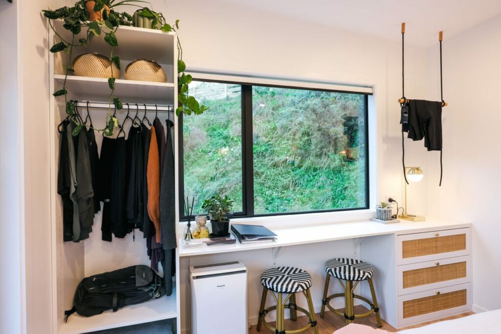 Tiny Home With Magical Glasshouse Dining Room-Workstation and Closet